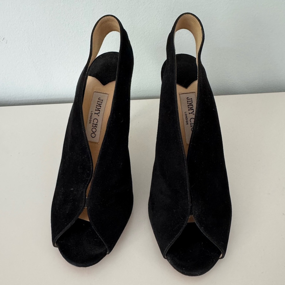 Jimmy Choo Black High Heel Slingback Heels